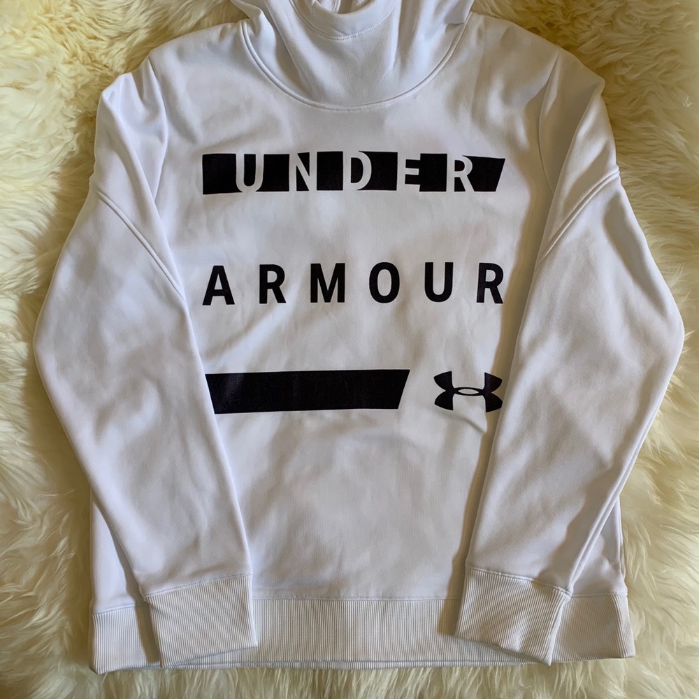 Under Armour Fleece Logo Cowl Neck Pullover Hoodie - Picture 4 of 8